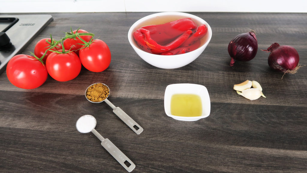 Paprika-tomatensoep ingrediënten
