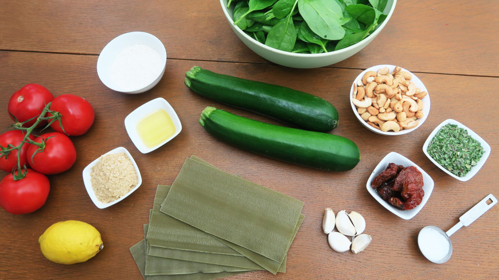 Vegan lasagne ingrediënten