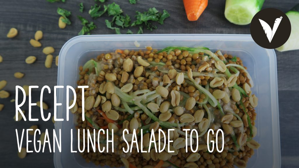 Video Vegan lunch salade to go