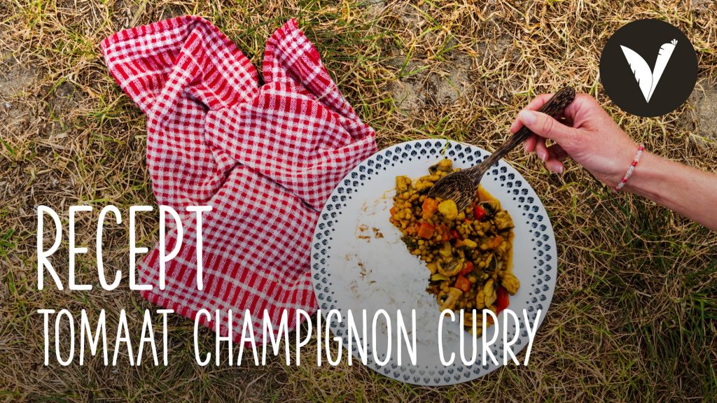 Video Tomaat, champignon curry (camping maaltijd)