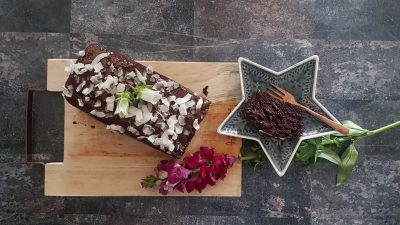 Vegan chocolade cake met kokos