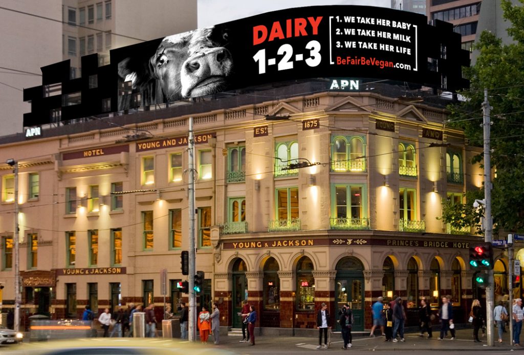 Flinders Street Melbourne Vegan Billboard