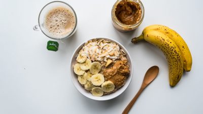 Vegan porridge ontbijt