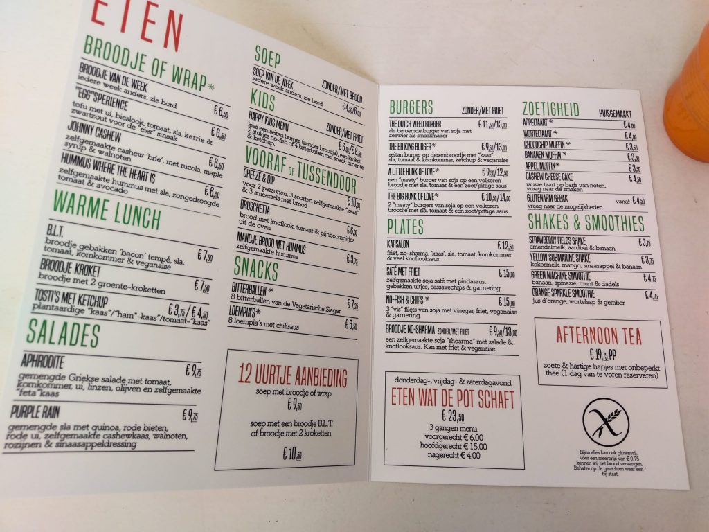 Daantje Food & Drinks Dordrecht Menu