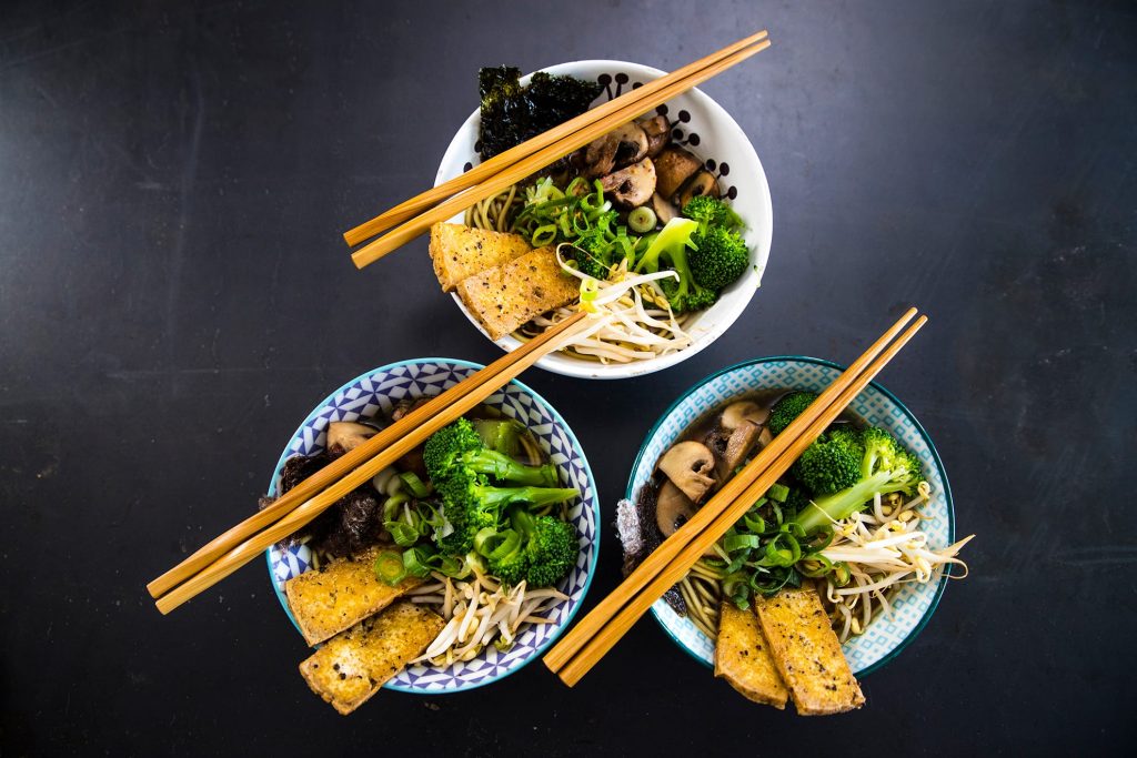 Vegan ramen bij Lekker Vega