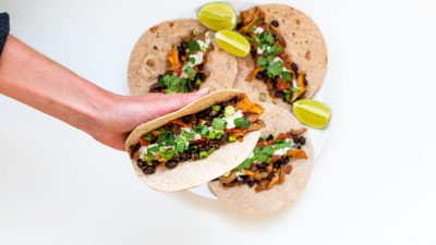 Mexicaanse tortilla met oesterzwammen